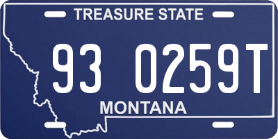 MT license plate 930259T