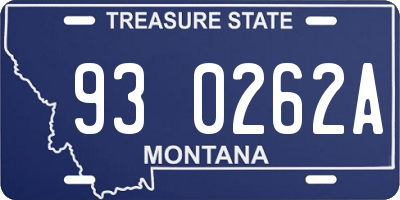 MT license plate 930262A
