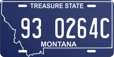 MT license plate 930264C