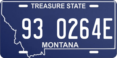 MT license plate 930264E