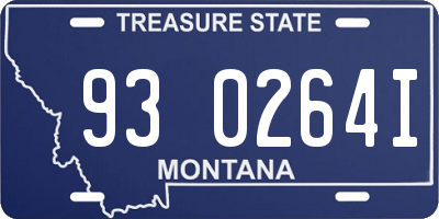 MT license plate 930264I