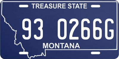 MT license plate 930266G