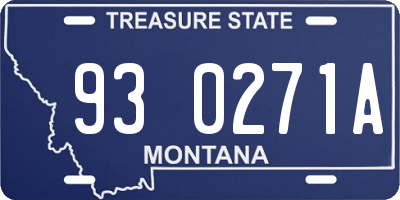 MT license plate 930271A