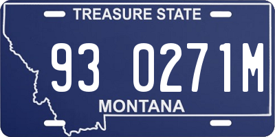 MT license plate 930271M