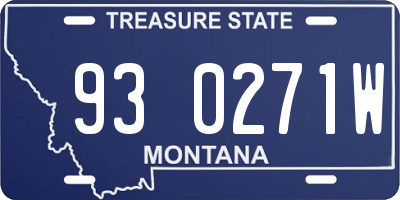 MT license plate 930271W