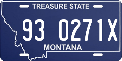 MT license plate 930271X