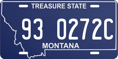 MT license plate 930272C
