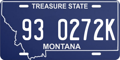 MT license plate 930272K
