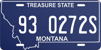 MT license plate 930272S