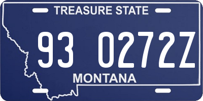 MT license plate 930272Z