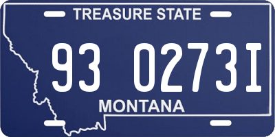 MT license plate 930273I