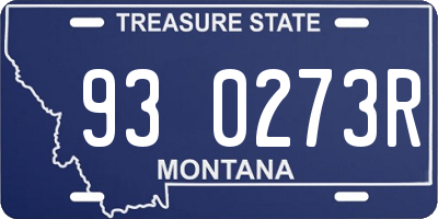 MT license plate 930273R
