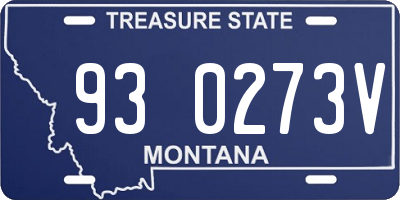 MT license plate 930273V