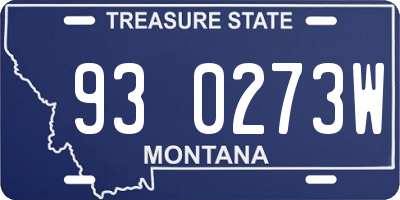 MT license plate 930273W