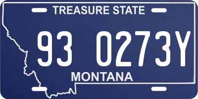 MT license plate 930273Y
