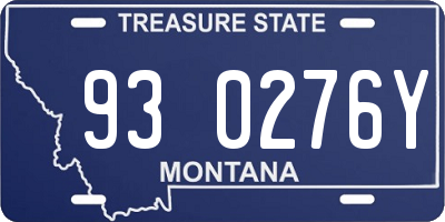 MT license plate 930276Y