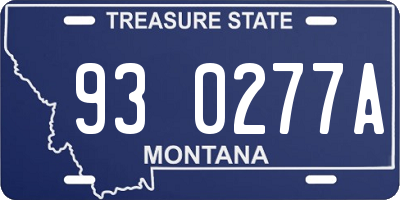 MT license plate 930277A