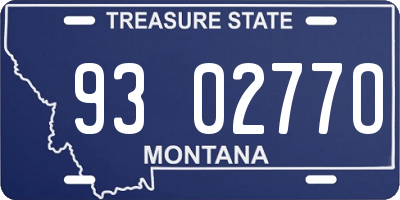 MT license plate 930277O