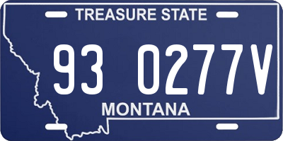 MT license plate 930277V