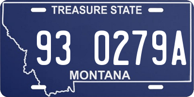 MT license plate 930279A