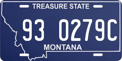 MT license plate 930279C
