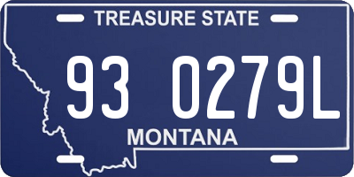 MT license plate 930279L