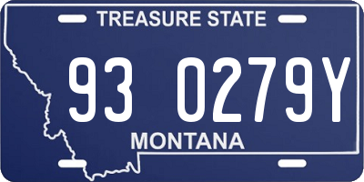 MT license plate 930279Y