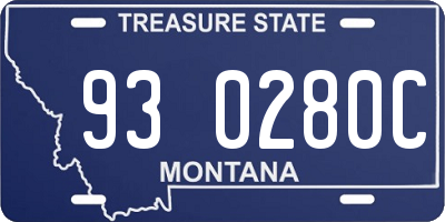 MT license plate 930280C