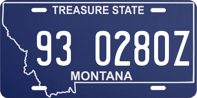 MT license plate 930280Z