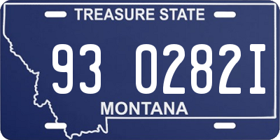 MT license plate 930282I