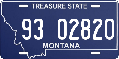 MT license plate 930282O