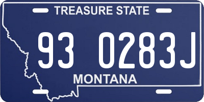 MT license plate 930283J