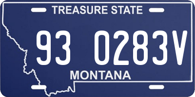 MT license plate 930283V