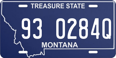 MT license plate 930284Q