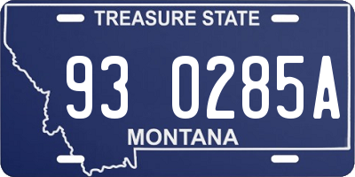 MT license plate 930285A