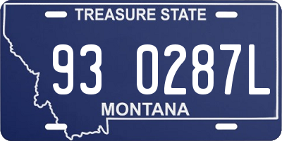 MT license plate 930287L