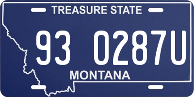 MT license plate 930287U