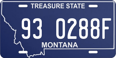 MT license plate 930288F