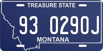 MT license plate 930290J
