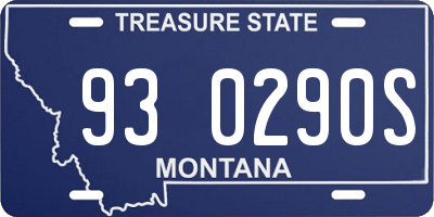 MT license plate 930290S