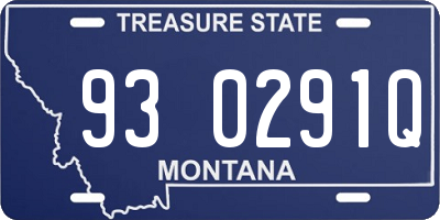 MT license plate 930291Q