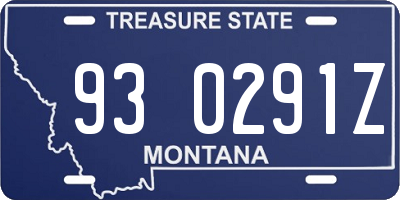 MT license plate 930291Z
