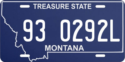 MT license plate 930292L