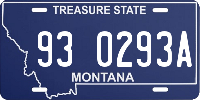 MT license plate 930293A