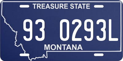 MT license plate 930293L