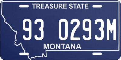 MT license plate 930293M