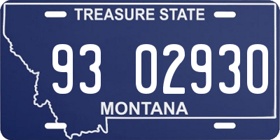 MT license plate 930293O