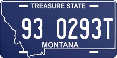 MT license plate 930293T