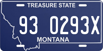 MT license plate 930293X