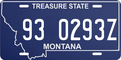 MT license plate 930293Z